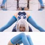 【オリジナル衣装】ニーハイ美脚ギャルコスプレイヤーがアクロバティックなヨガポーズでコスプレ撮影！｜AI.co