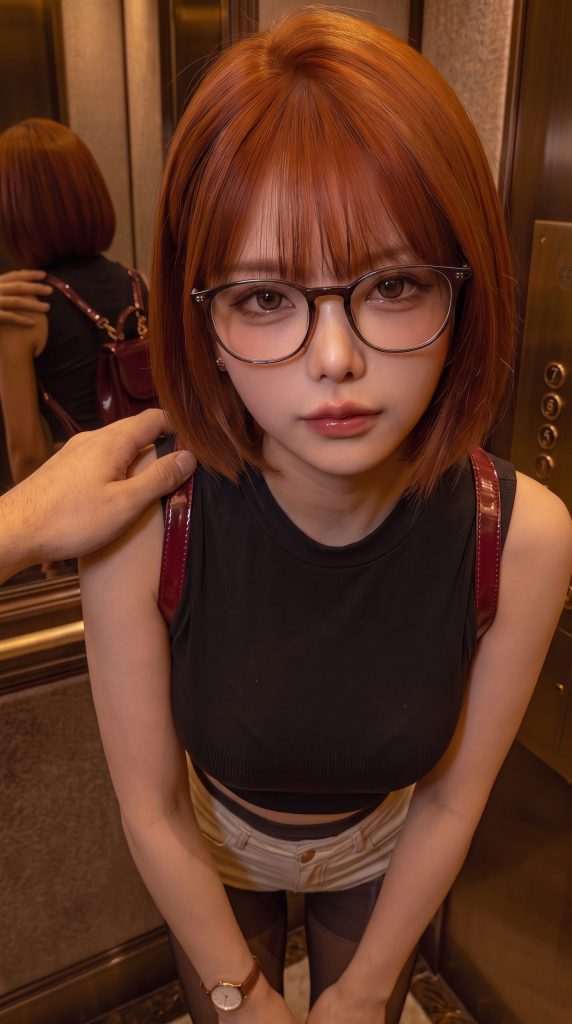 眼鏡女子×ギャルの彼氏視点POV画像